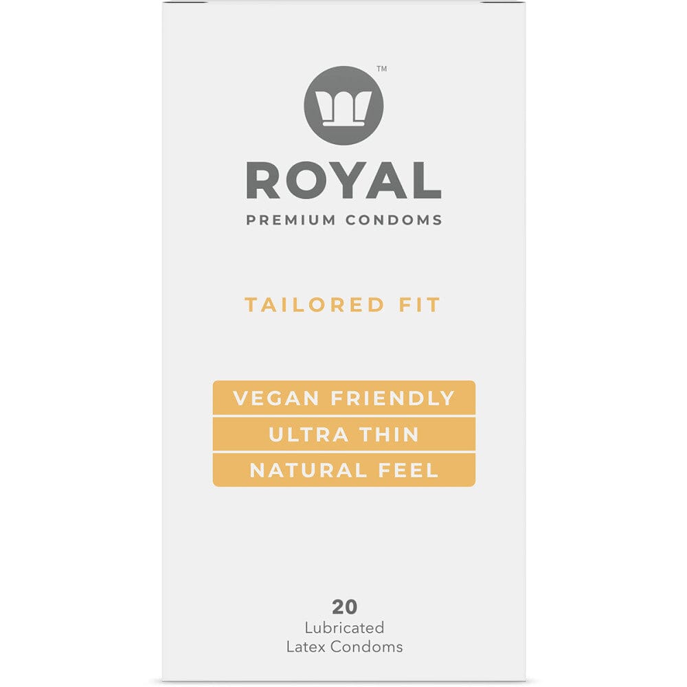 Tailored Fit Vegan Condoms Condom Royal Intimacy 20 pack