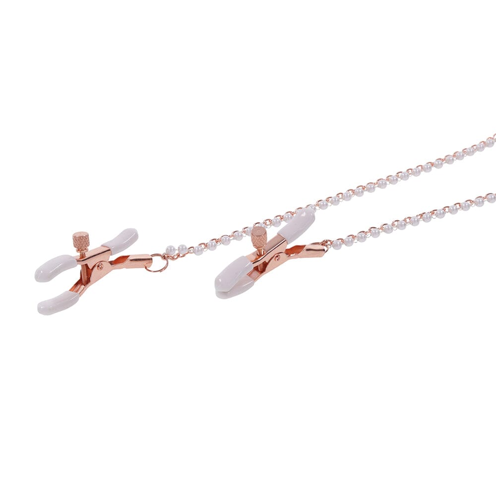 Sex & Mischief Peaches ‘n CreaMe Collar with Nipple Clamps Nipple Clamps Sportsheets