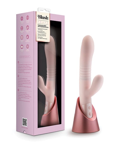 Fraya Rabbit Rechargeable Vibrator with Stand Vibrator Blush