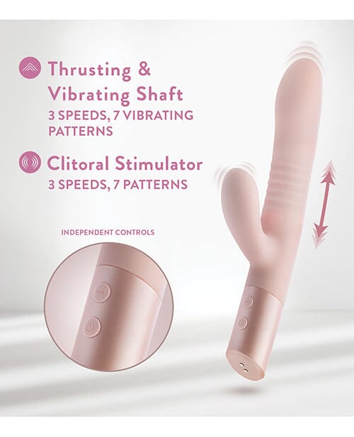 Fraya Rabbit Rechargeable Vibrator with Stand Vibrator Blush