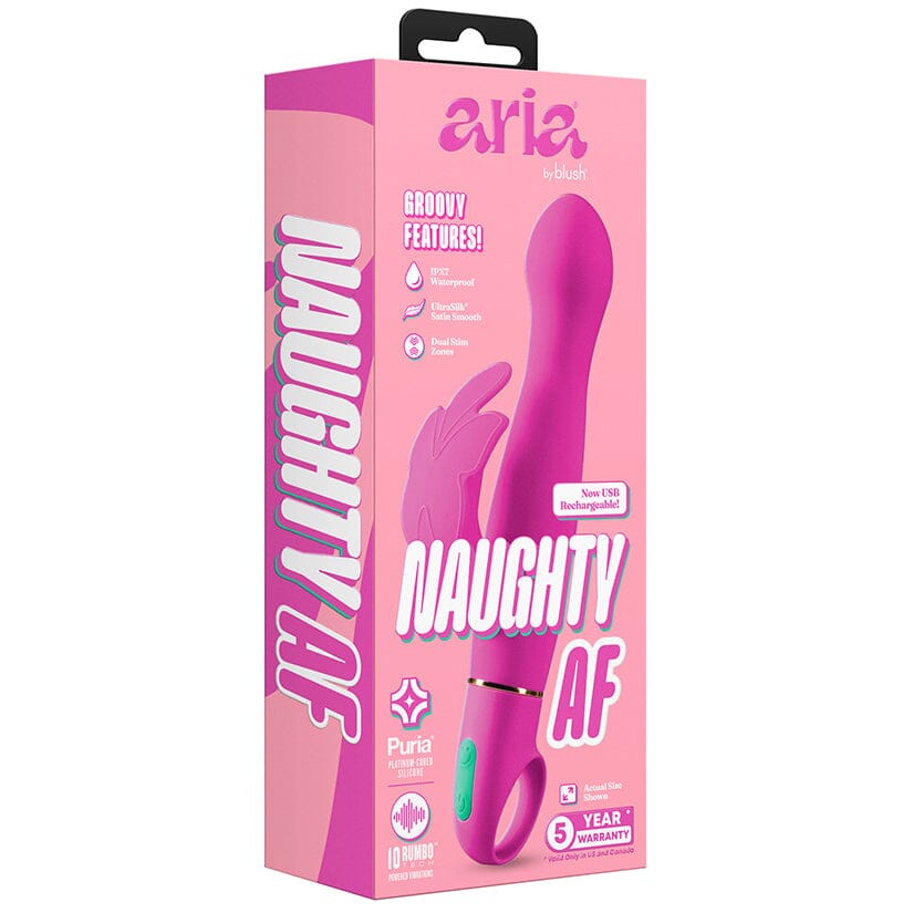 Aria Rechargeable Vibe Naughty AF Vibrator Blush
