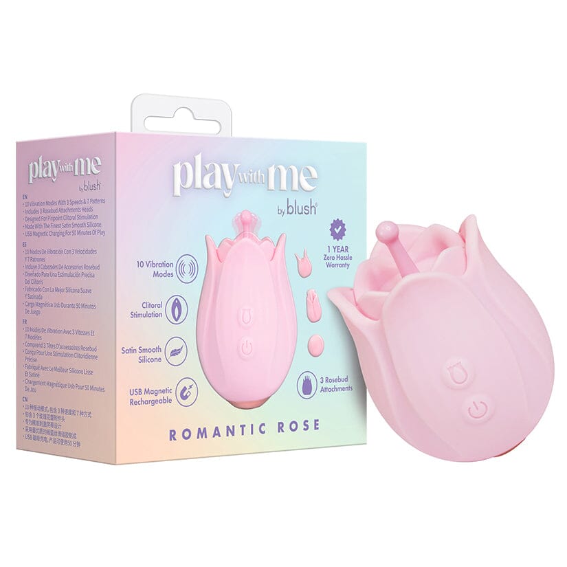 Blush Play With Me Romantic Rose Targeted Clitoral Vibrator Vibrator Blush