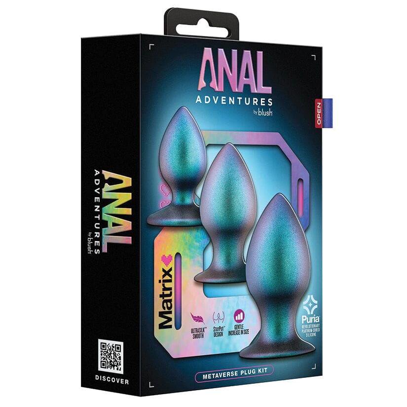 Anal Adventures Matrix Metaverse Plug Kit butt toy kit Blush