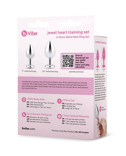 b-Vibe Jewel Metal Butt Plug Anal Training Set Anal Kit B-Vibe