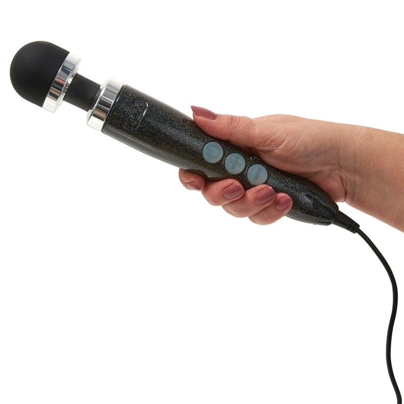 Die Cast 3 Aluminum Wand Vibrator Vibrator Doxy Glitter Black