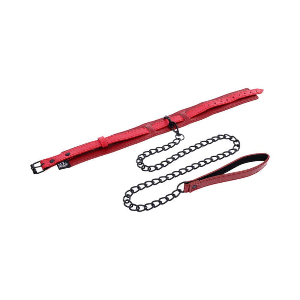 S&M Ex's & Oh's Collar and Leash Collar Sportsheets