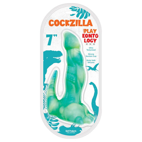 Playeontology Cockzilla Fantasy Dildo Dildo Hott Products Unlimited Green