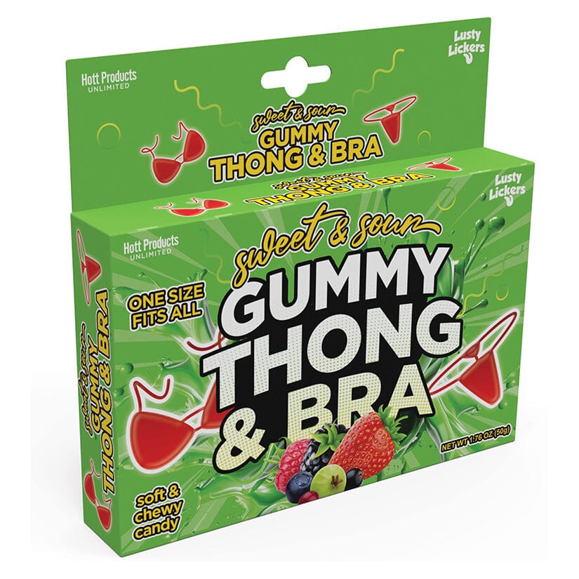 Sweet And Sour Gummy Thong & Bra Set