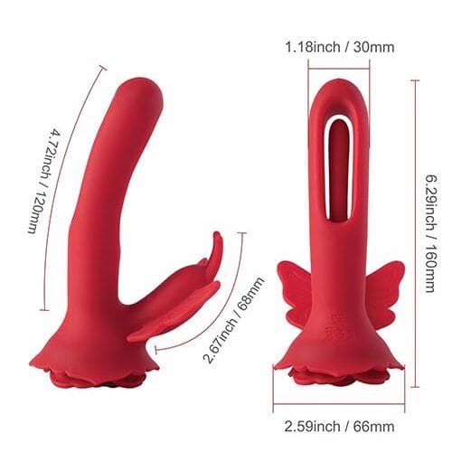 Layla Rosy Butterfly Flapping Vibrator Vibrator Honey Play Box