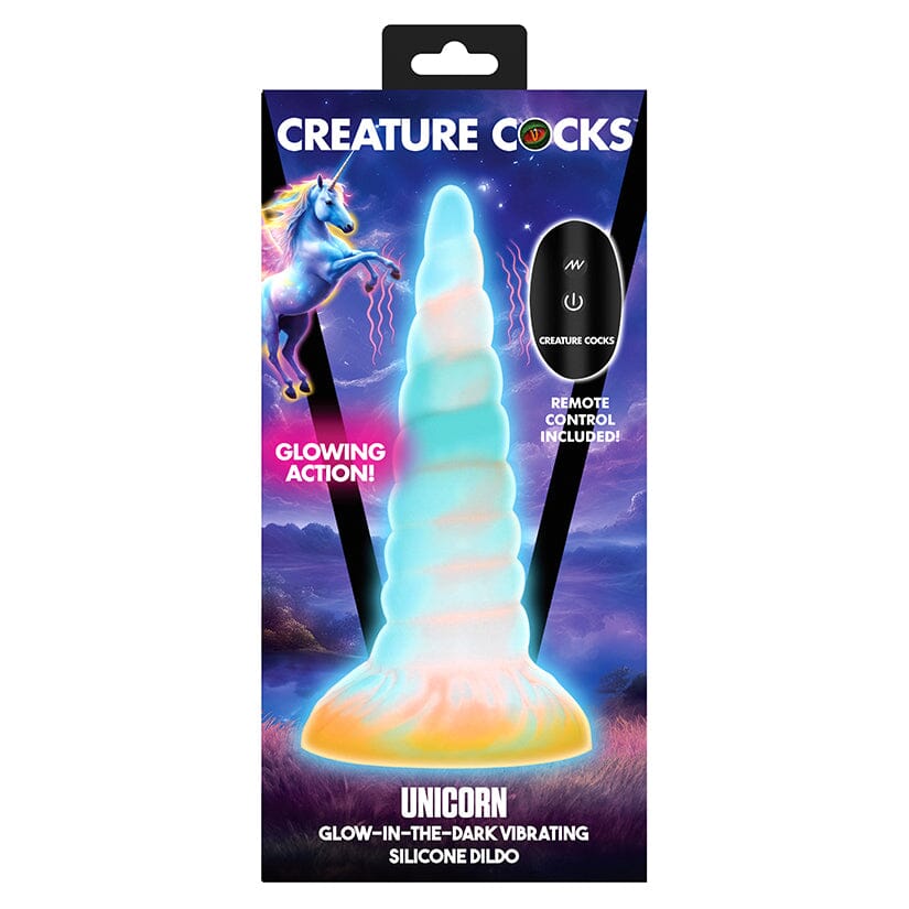 Creature Cocks Unicorn Glow in The Dark Silicone Dildo Dildo XR Brands