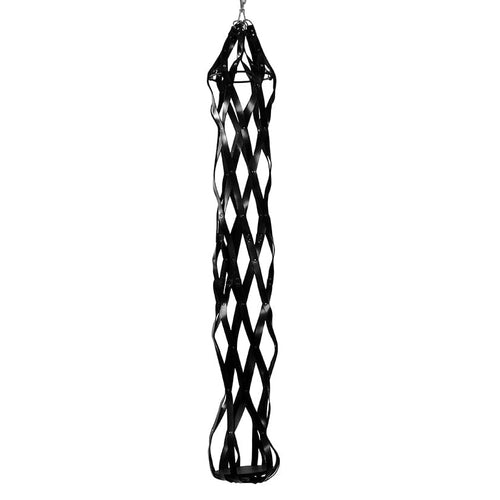Hanging Leather Strap Cage Sex Furniture XR Brands Black
