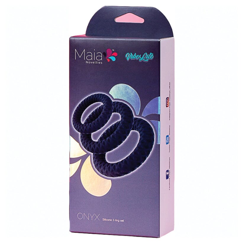 Onyx Silicone Ring Set of 3 Cock Ring Maia Toys