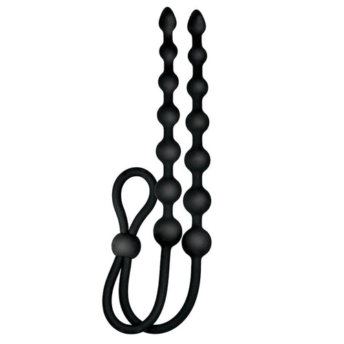 Ass-Sation Dual Silicone Anal Beads Anal Beads Nass Toys Black