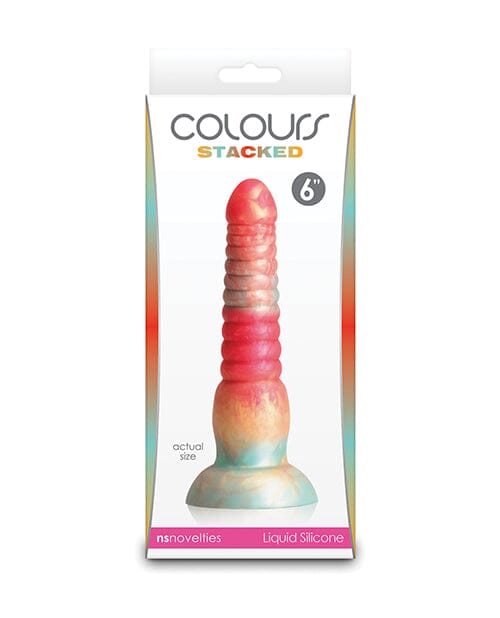 Stacked 6" Dildo in Red/Gold Dildo NS Novelties