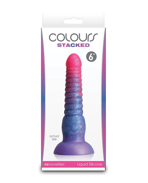 Stacked 6" Dildo in Pink/Blue Dildo NS Novelties