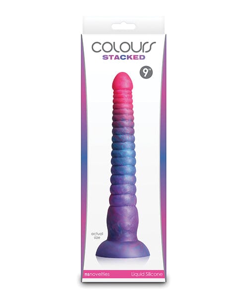 Stacked 9" Dildo in Pink/Blue Dildo NS Novelties