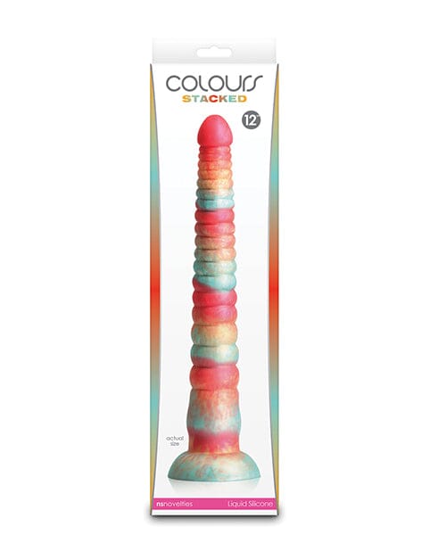 Colours Stacked 12" Dildo in Red/Gold Dildo NS Novelties