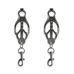 Bound Butterfly Nipple Clamps Nipple Clamps NS Novelties Gun Metal 