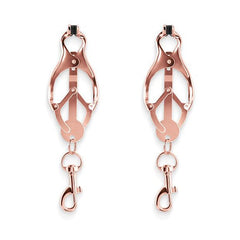 Bound Butterfly Nipple Clamps Nipple Clamps NS Novelties Rose Gold 