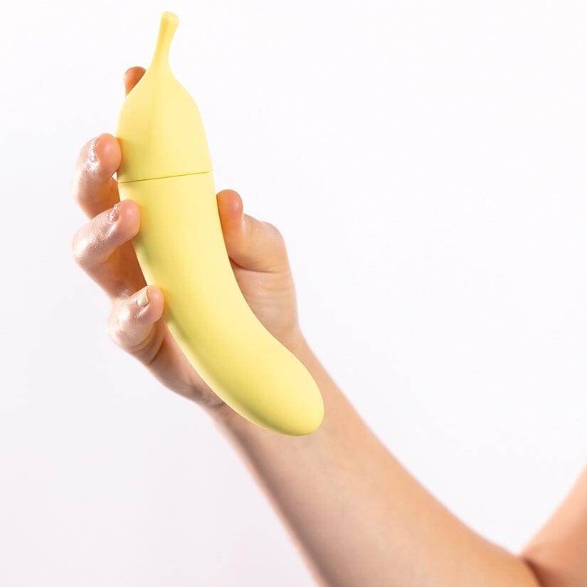 Banana Cream Air Pulse & G-Spot Vibrator air pressure toy Natalie's Toy Box