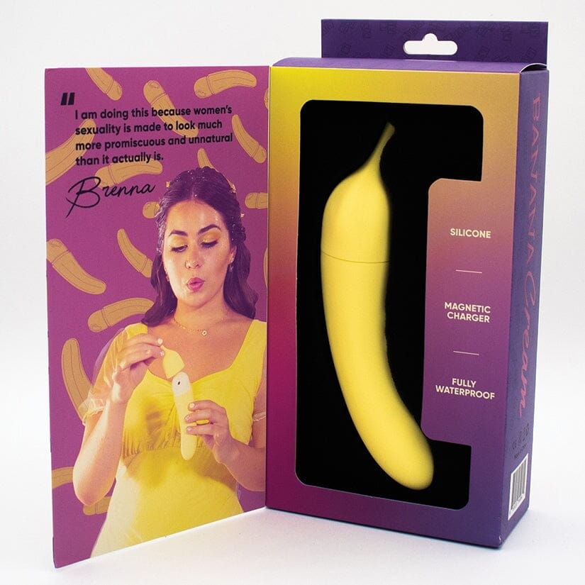 Banana Cream Air Pulse & G-Spot Vibrator air pressure toy Natalie's Toy Box