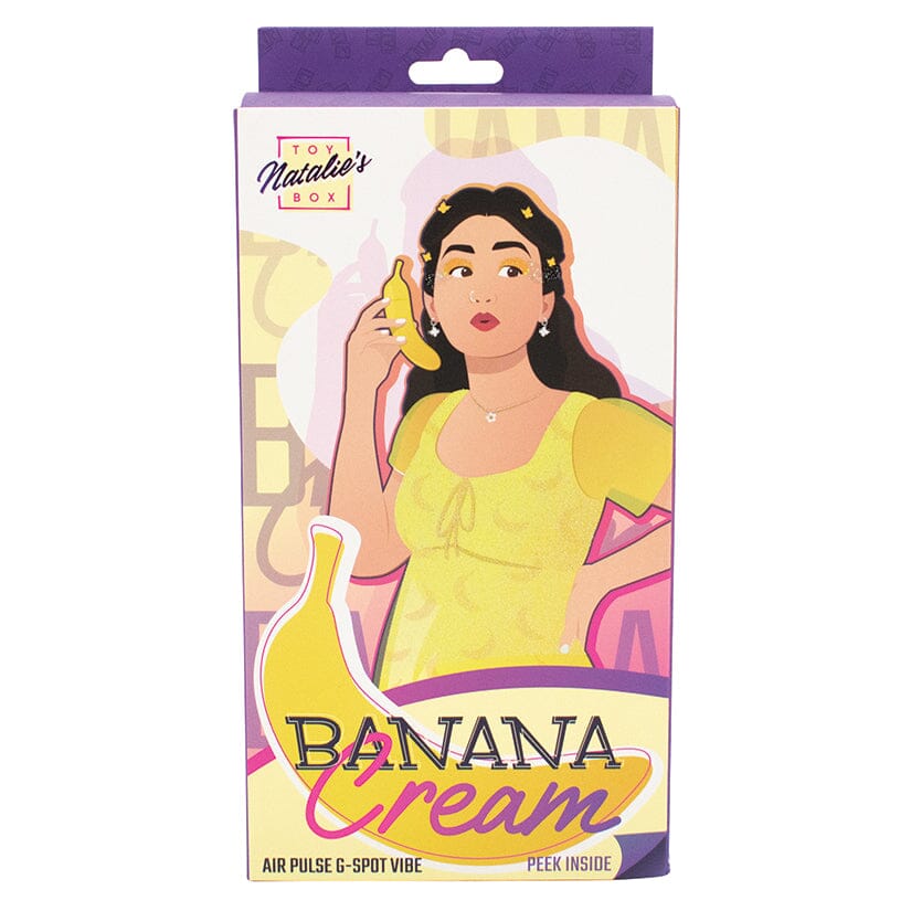 Banana Cream Air Pulse & G-Spot Vibrator air pressure toy Natalie's Toy Box