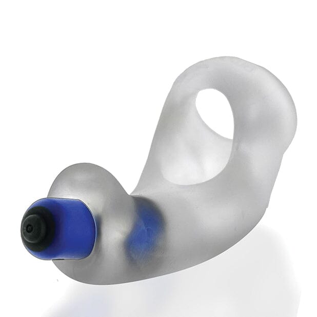 Hunky Junk Buzzfuck Sling w/Taint Vibe Cock Ring Oxballs Clear