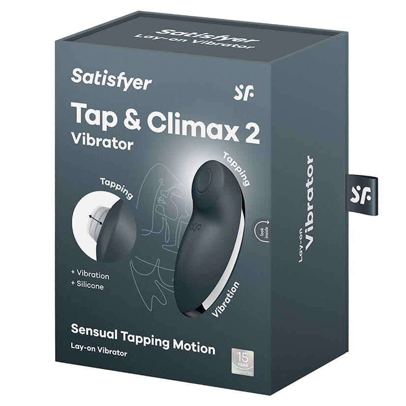 Satisfyer Tap and Climax 2 Vibrator Satisfyer Black