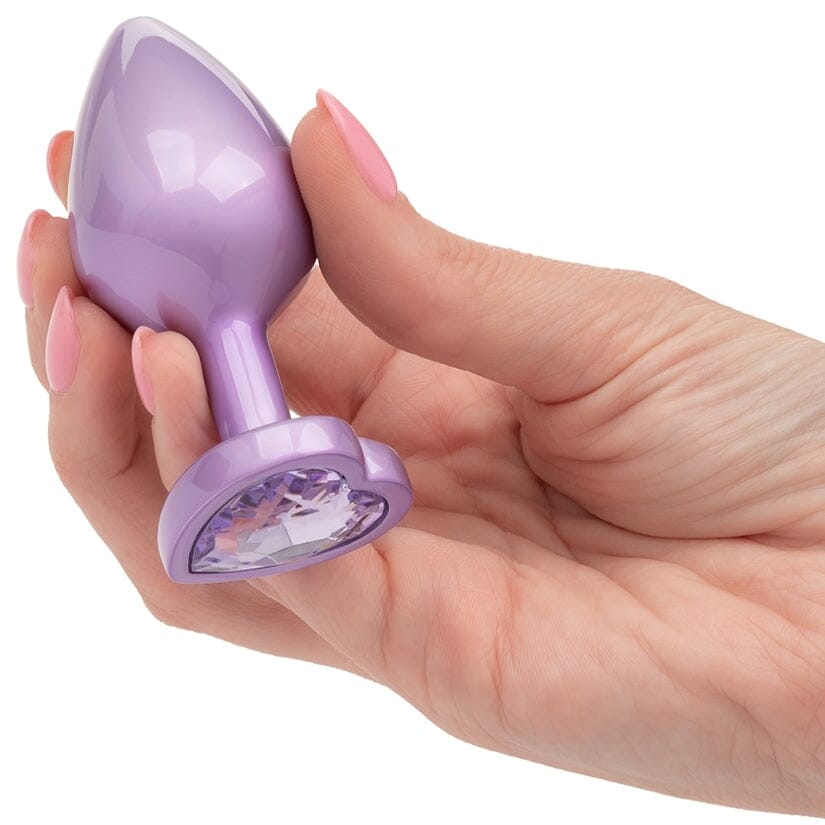 Jewel Amethyst Heart Butt Plug Butt Plug Cal Exotics Large