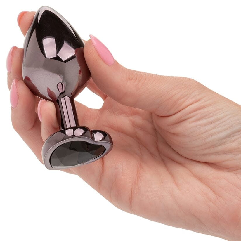 Jewel Black Diamond Heart Butt Plug Butt Plug Cal Exotics Large