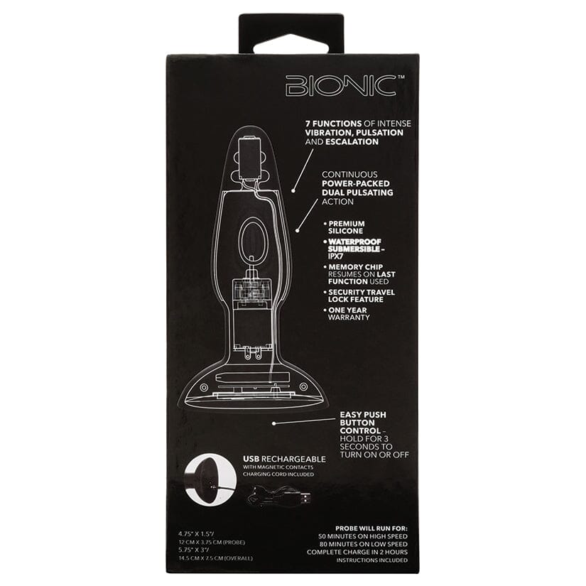 Bionic Dual Pulsating Probe Butt Plug Cal Exotics