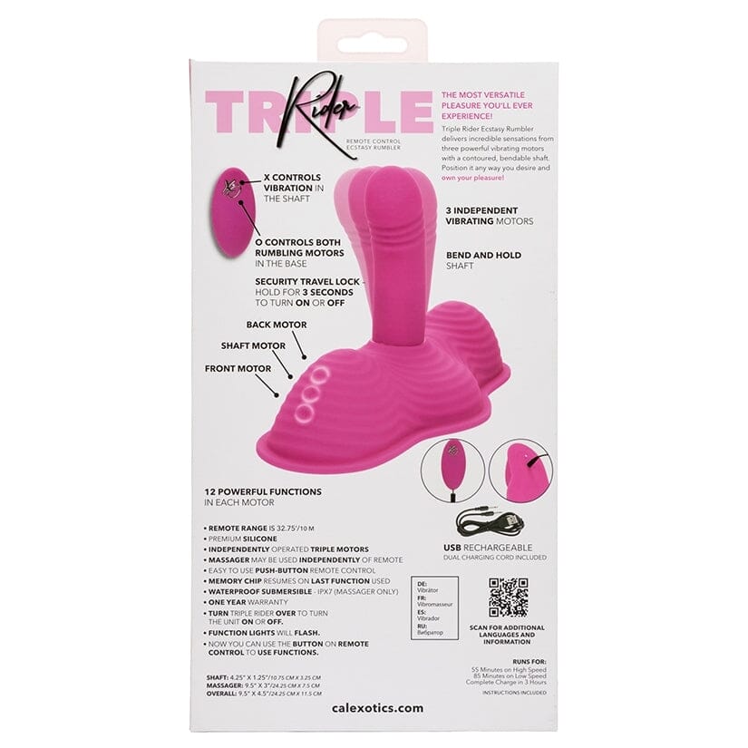Triple Rider Remote Control Ecstasy Rumbler Grinding Toy Cal Exotics