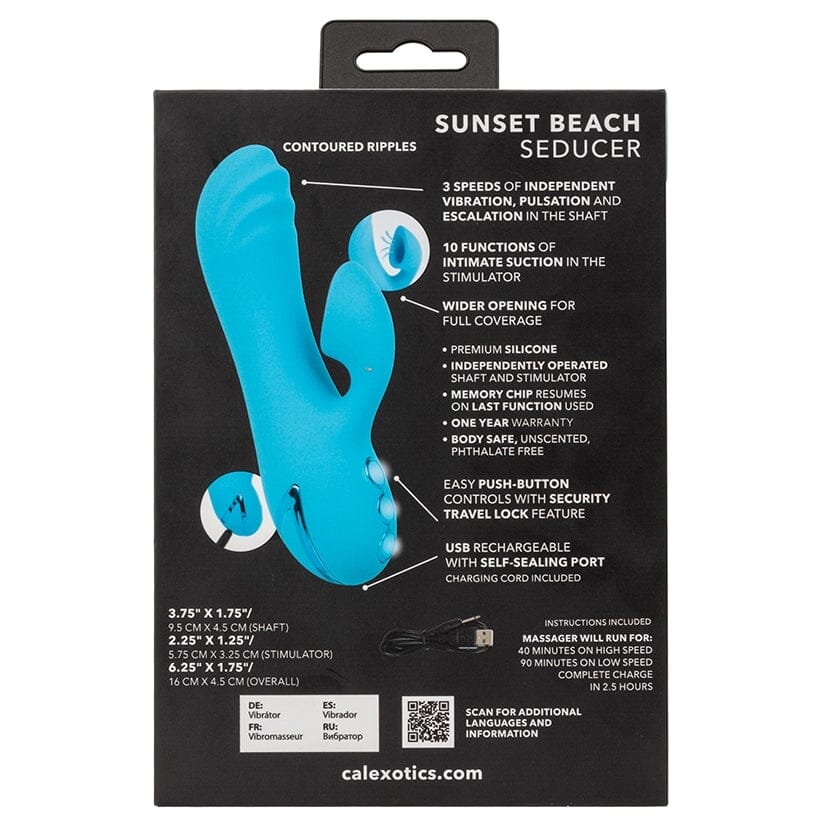 California Dreaming Sunset Beach Seducer Air Pressure Rabbit Vibrator Cal Exotics
