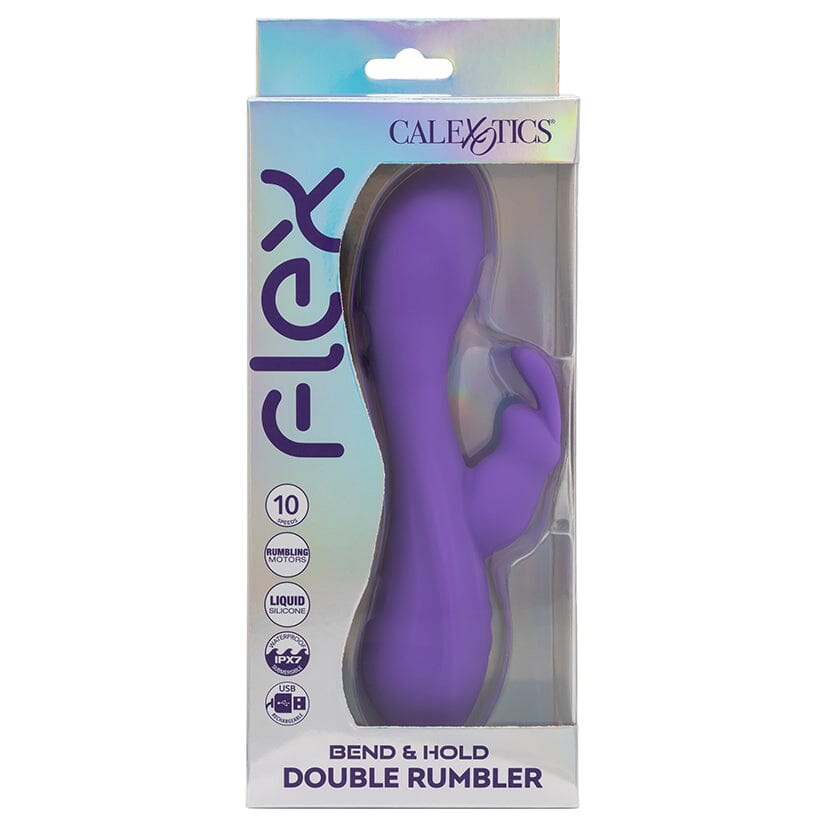 Flex Bend & Hold Double Rabbit Rumbler Vibrator Vibrator Cal Exotics