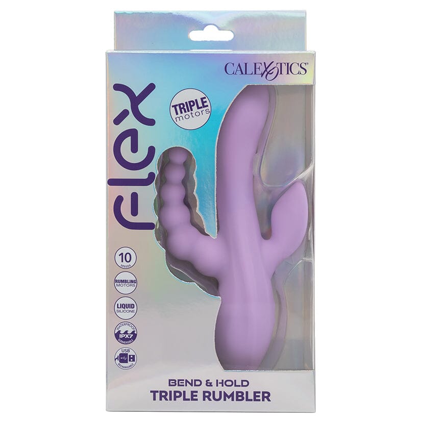 Flex Bend & Hold Triple Rumbler 3-Motor Flexible Vibrator with Memory Function Vibrator Cal Exotics