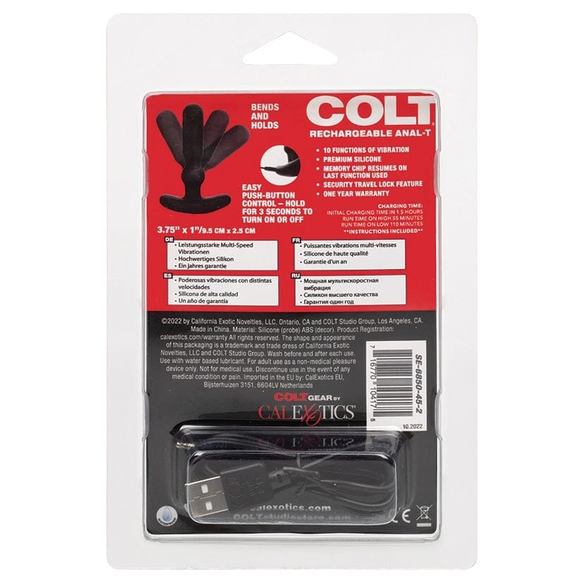 Colt Rechargeable Anal T Plug Butt Plug Cal Exotics