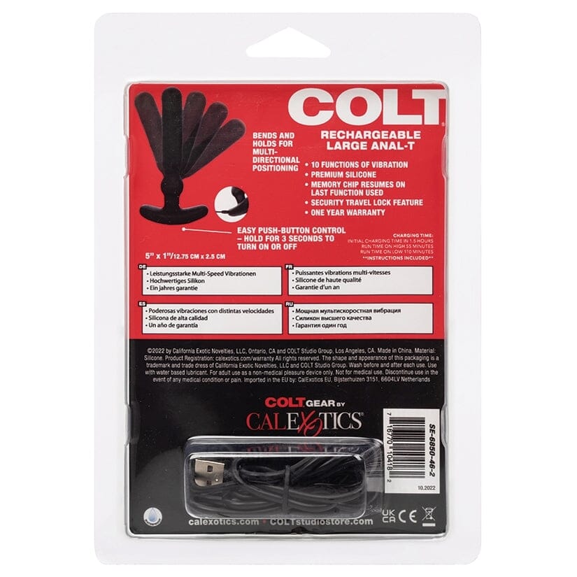 Colt Rechargeable Anal T Plug Butt Plug Cal Exotics