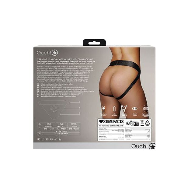 Vibrating Strap On Open Back Panty Harness Harness Ouch!