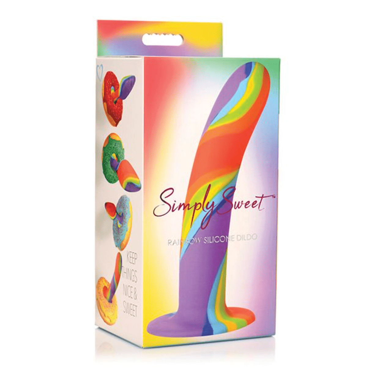 Simply Sweet Rainbow Silicone Dildo Dildo Curve Toys