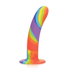 Simply Sweet Rainbow Silicone Dildo Dildo Curve Toys Rainbow 