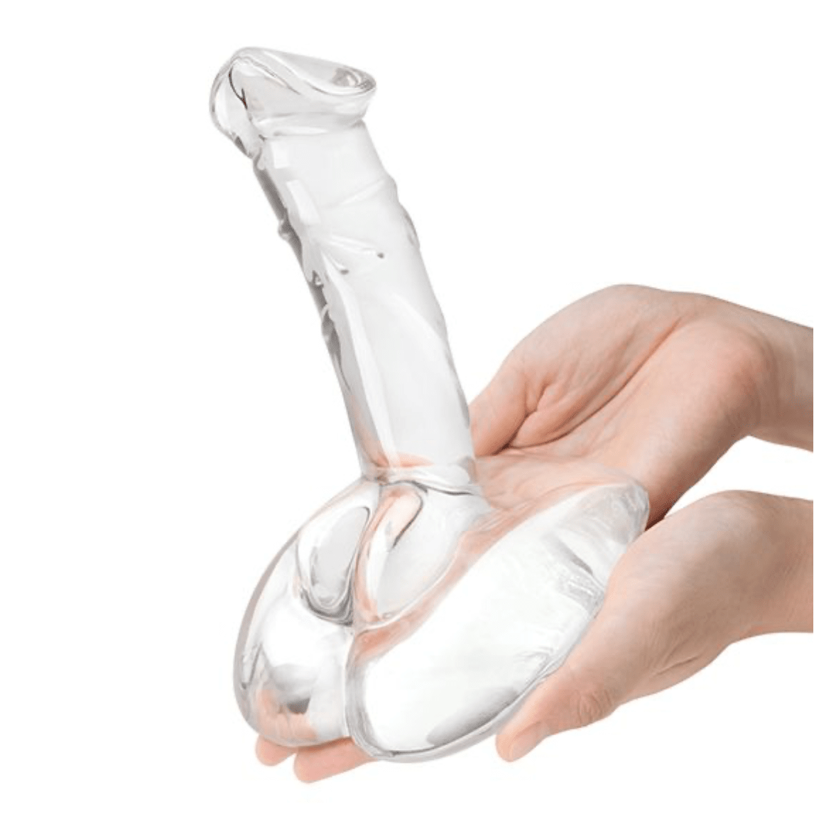 Glass Rideable Standing Cock w/Stability Base Dildo Glas