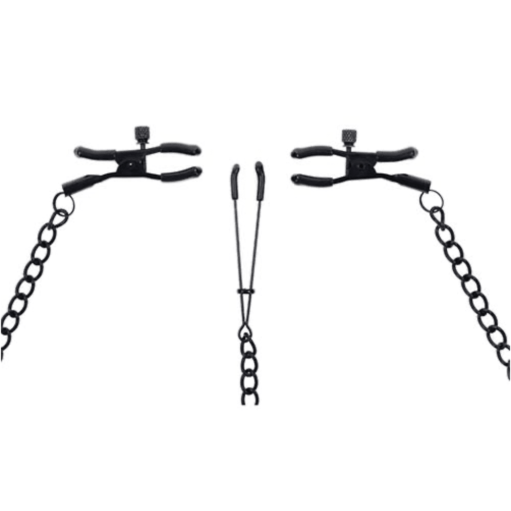 Nipple To Clit Clamp Set Nipple Clamps Sportsheets