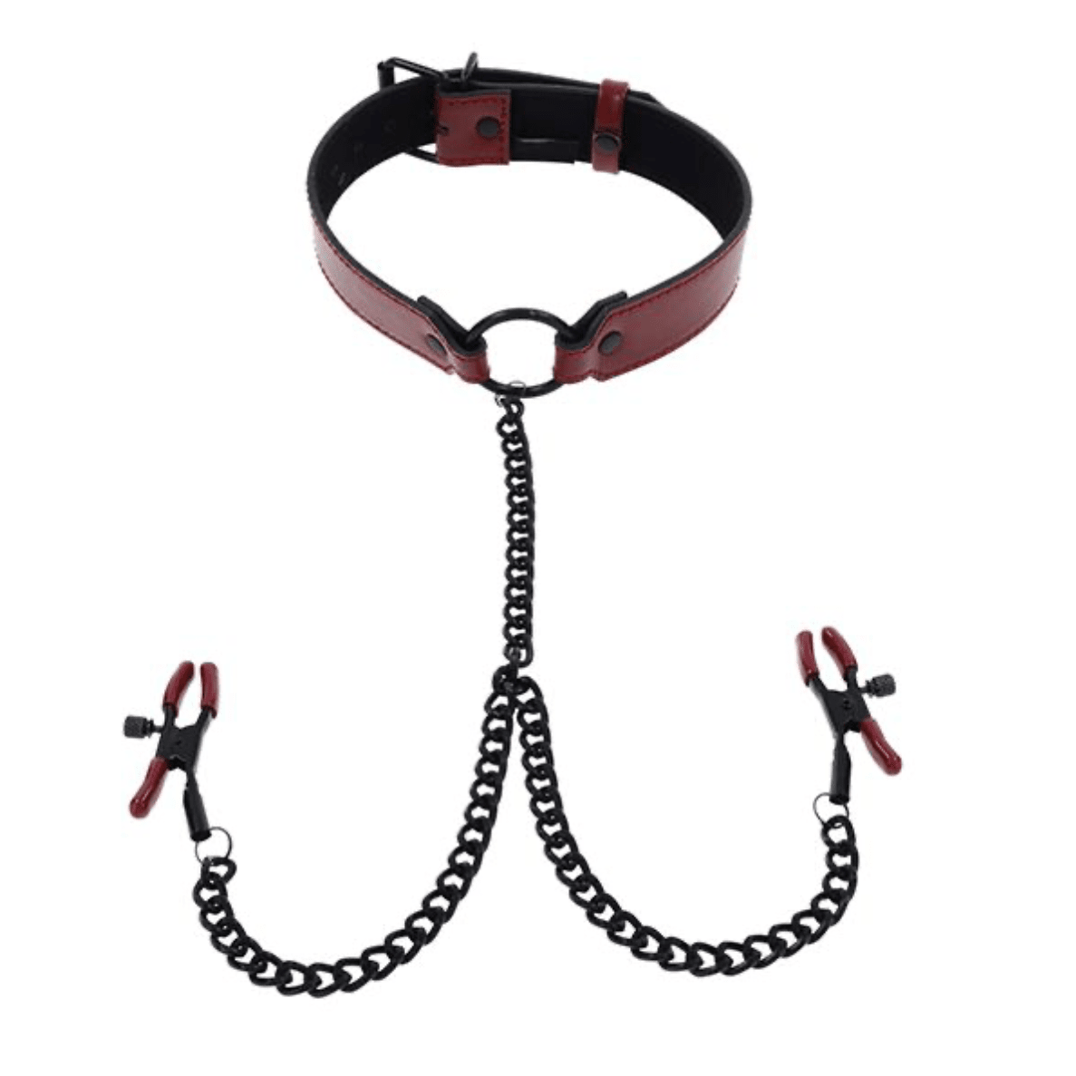 Saffron Collar With Nipple Clamps