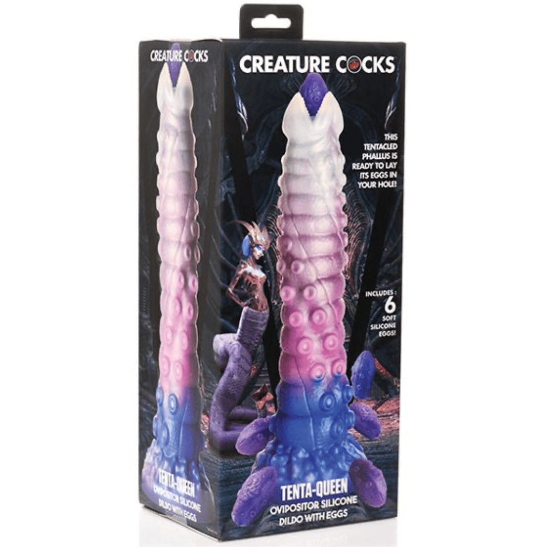 Tenta-Queen Ovipositor Fantasy Dildo w/Eggs Dildo Creature Cocks
