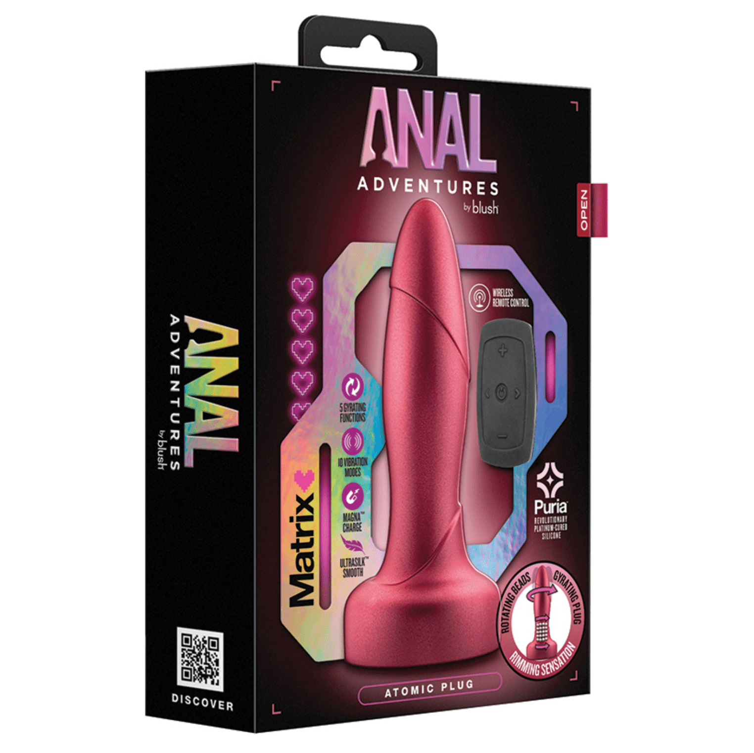 Anal Adventures Matrix Atomic Vibrating Butt Plug Butt Plug Blush