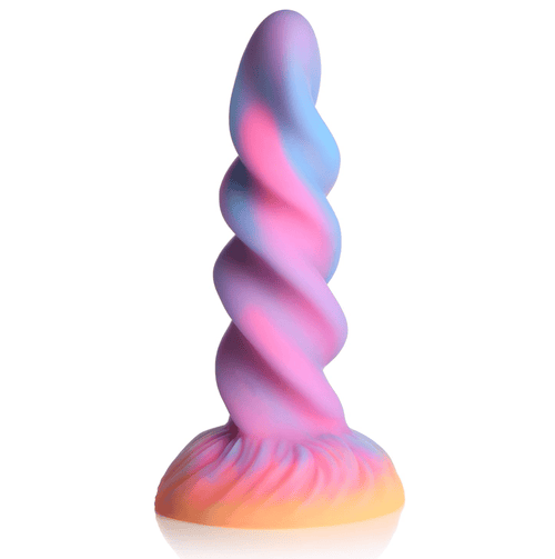 Creature Cocks Unicorn Glow in The Dark Silicone Dildo Dildo XR Brands Multicolor