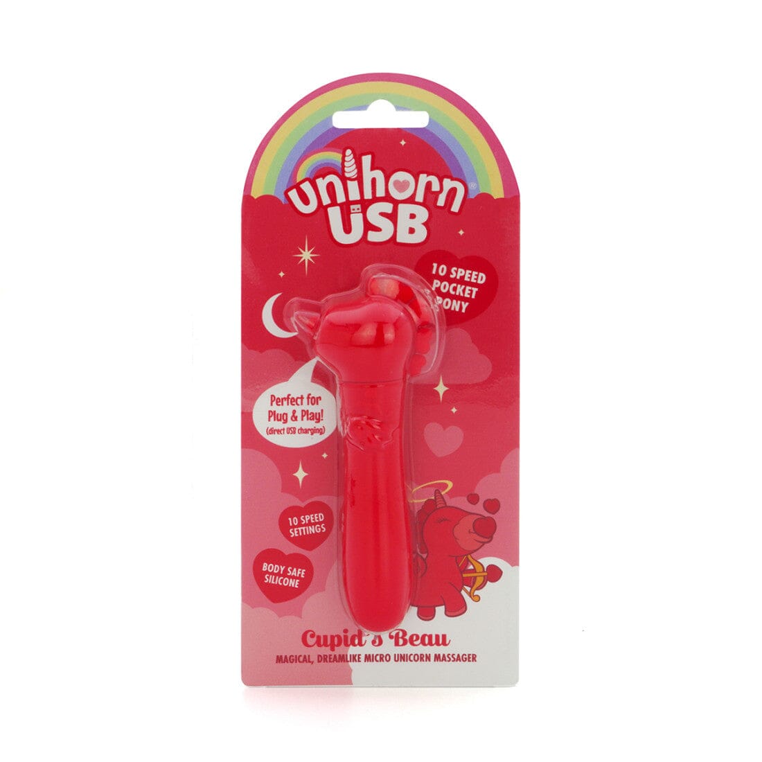 Unihorn Cupids Beau USB Bullet in Light Red Vibrator Creative Conceptions
