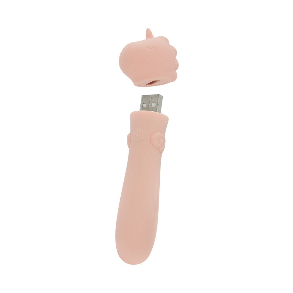 Unihorn Heart Throb USB Bullet in Pink/Peach Vibrator Creative Conceptions