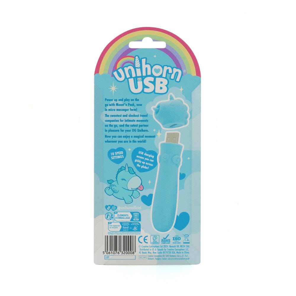 Unihorn Mountn Peak USB Bullet in Blue Vibrator Creative Conceptions
