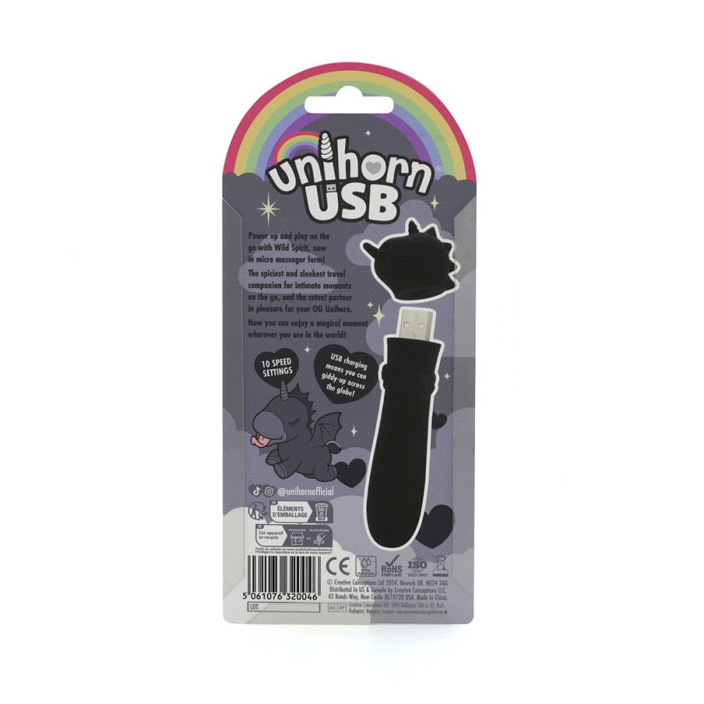 Unihorn Mountn Peak USB Bullet in Black Vibrator Creative Conceptions